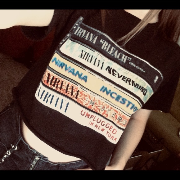Tultex Tops - Cropped Nirvana Shirt